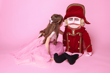 The beauty ballerina with nutcracker