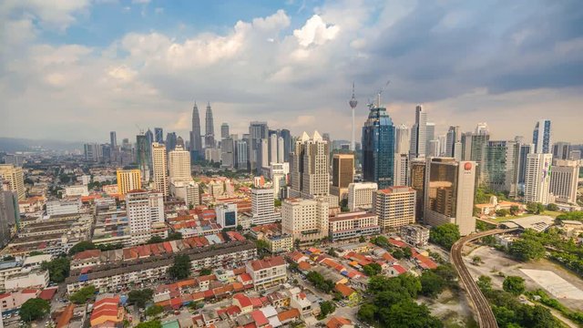 Kuala Lumpur city skyline timelapse, Kuala Lumpur, Malaysia 4K Time lapse