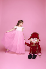 The beauty ballerina with nutcracker