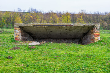 An old bunker in the field