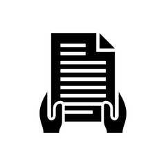 holding document icon illustration