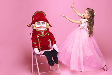 The beauty ballerina with nutcracker