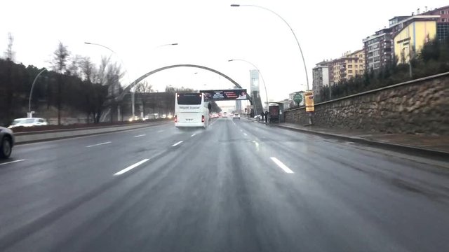 "Traffic Time Lapse, Intensive Traffic in the streets of Turkey. Day traffic time lapse video " 