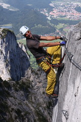 Kletterer im Klettersteig