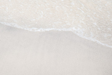Abstract white sand and blue sea on the beach ready use for add text or graphic