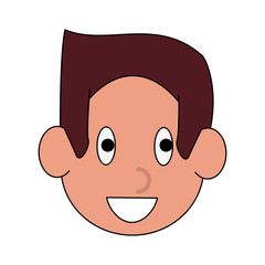 Man face cartoon icon vector illustration graphic design