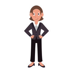 Obraz na płótnie Canvas Business woman avatar cartoon icon vector illustration graphic design