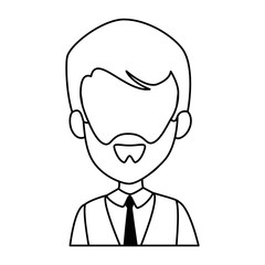 elegant businessman avatar character vector illustration design