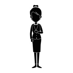 beautiful businesswoman avatar character vector illustration design