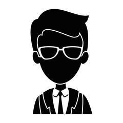 elegant businessman avatar character vector illustration design