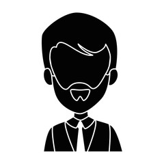elegant businessman avatar character vector illustration design
