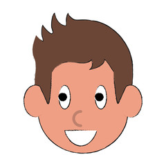 Man face cartoon icon vector illustration graphic design