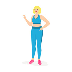 Young woman. Vector.