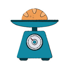 Food scale device icon vector illustration graphic design