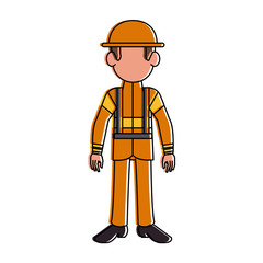 Firefigther avatar cartoon icon vector illustration graphic design