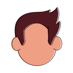 Man face cartoon icon vector illustration graphic design