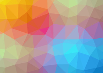 Low Poly abstract background with colorful triangular polygons