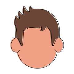 Man face cartoon icon vector illustration graphic design