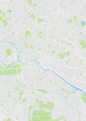 Fototapeta premium Mapa wektor kolorowy Berlin