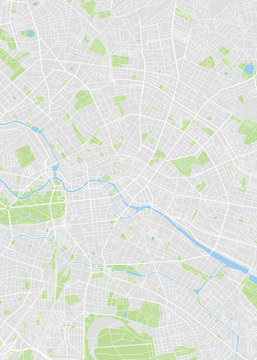 Berlin colored vector map