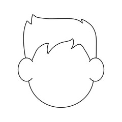 Man face cartoon icon vector illustration graphic design