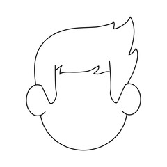 Man face cartoon icon vector illustration graphic design