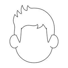 Man face cartoon icon vector illustration graphic design