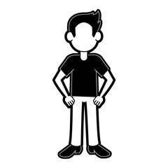 Man face cartoon icon vector illustration graphic design