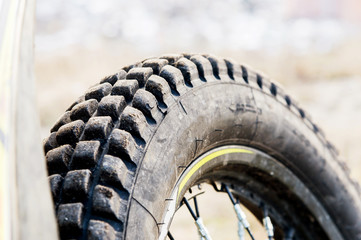 Protector of a motorcycle wheel for off-road ride enduro and trial.