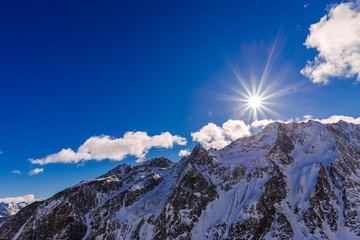 Winter in the Alps mountains