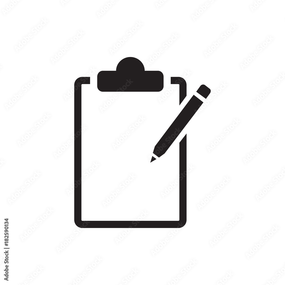 Wall mural clipboard icon illustration