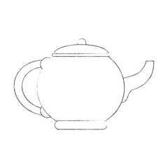Porcelain kettle isolated icon vector illustration graphic design