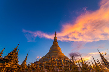 Shwedagon pagoda Yangon Myanmar