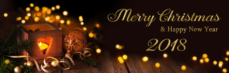 Christmas and new year greeting card 2018