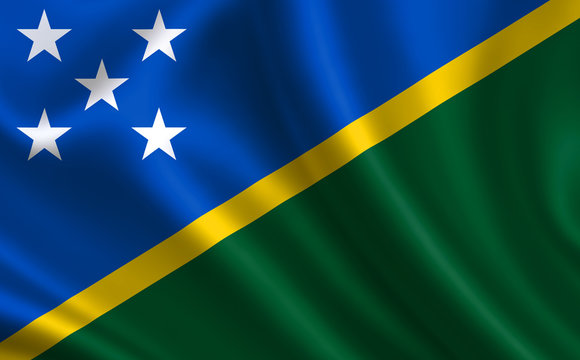 Solomon Islands flag. A series of "Flags of the world."  ( The country - Solomon Islands flag )