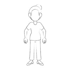 Woman cartoon avatar icon vector illustration graphic design