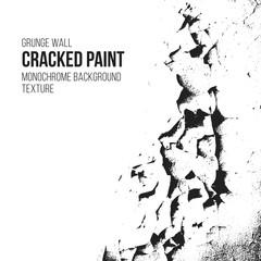Naklejka na ściany i meble Cracked paint grunge wall texture.