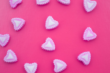 Pink hearts for holiday backgrounds
