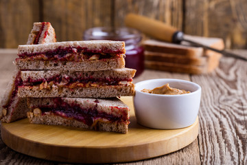 Peanut butter and jelly sandwich