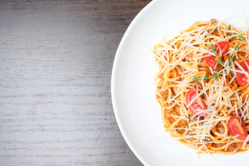 risotto spaghetti tomatoes spice dish