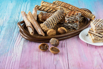 Tasty different cakes