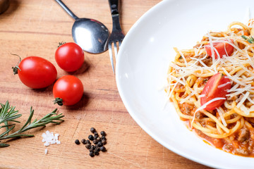 risotto spaghetti tomatoes spice dish