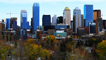Fototapeta premium Early morning view of Calgary, Canada skyline