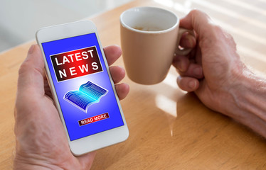 Latest news concept on a smartphone