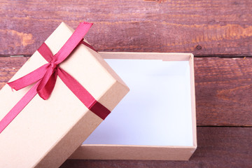 Open gift box, isolated on the white background