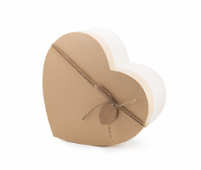 Heart box for gift isolated on white background