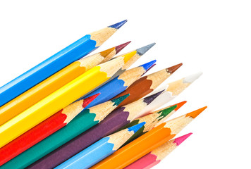 Obraz premium Coloured pencil on white background