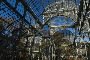 Crystal Palace of the Retiro Park in the city of Madrid
