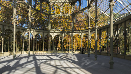 Crystal Palace of the Retiro Park in the city of Madrid