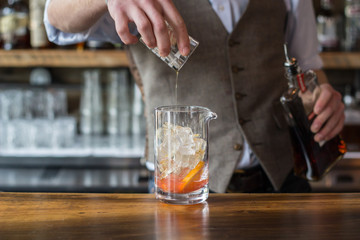 Bartender Crafting a Cocktail
